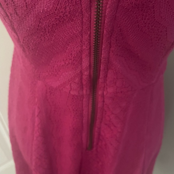 Free People MiniDress Zip back V-neck pink size XS size 4 - Picture 11 of 16
